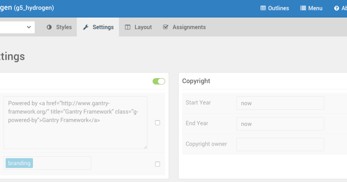 Valores predeterminados de partículas