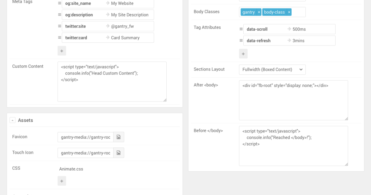Configuración de página